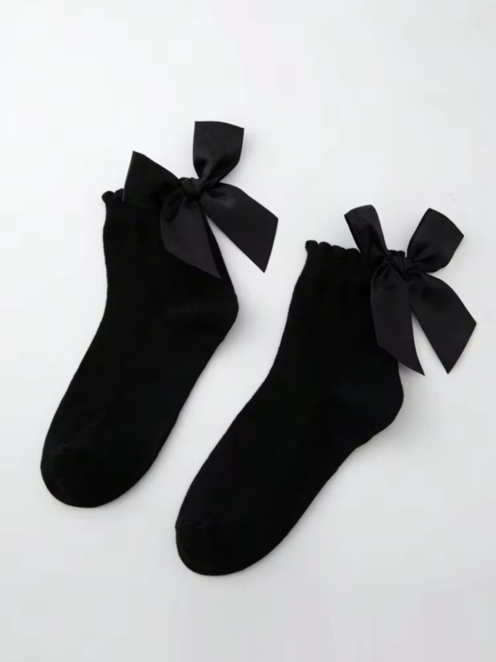 Women's Cute Bow Decor Mid-Calf Socks
